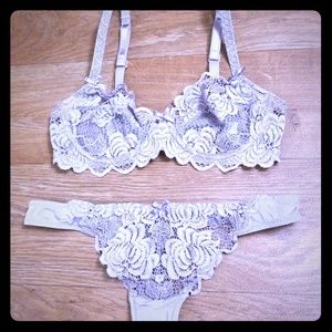 Adore Me Unlined Lace Bra & Panty Set